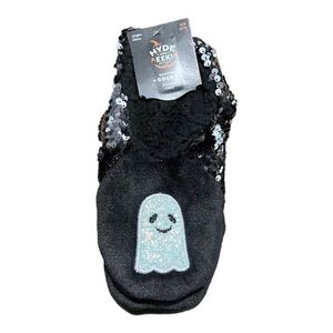 NEW Hyde And Eek Halloween Ghost Slipper Socks Grippers 1 Pair0
